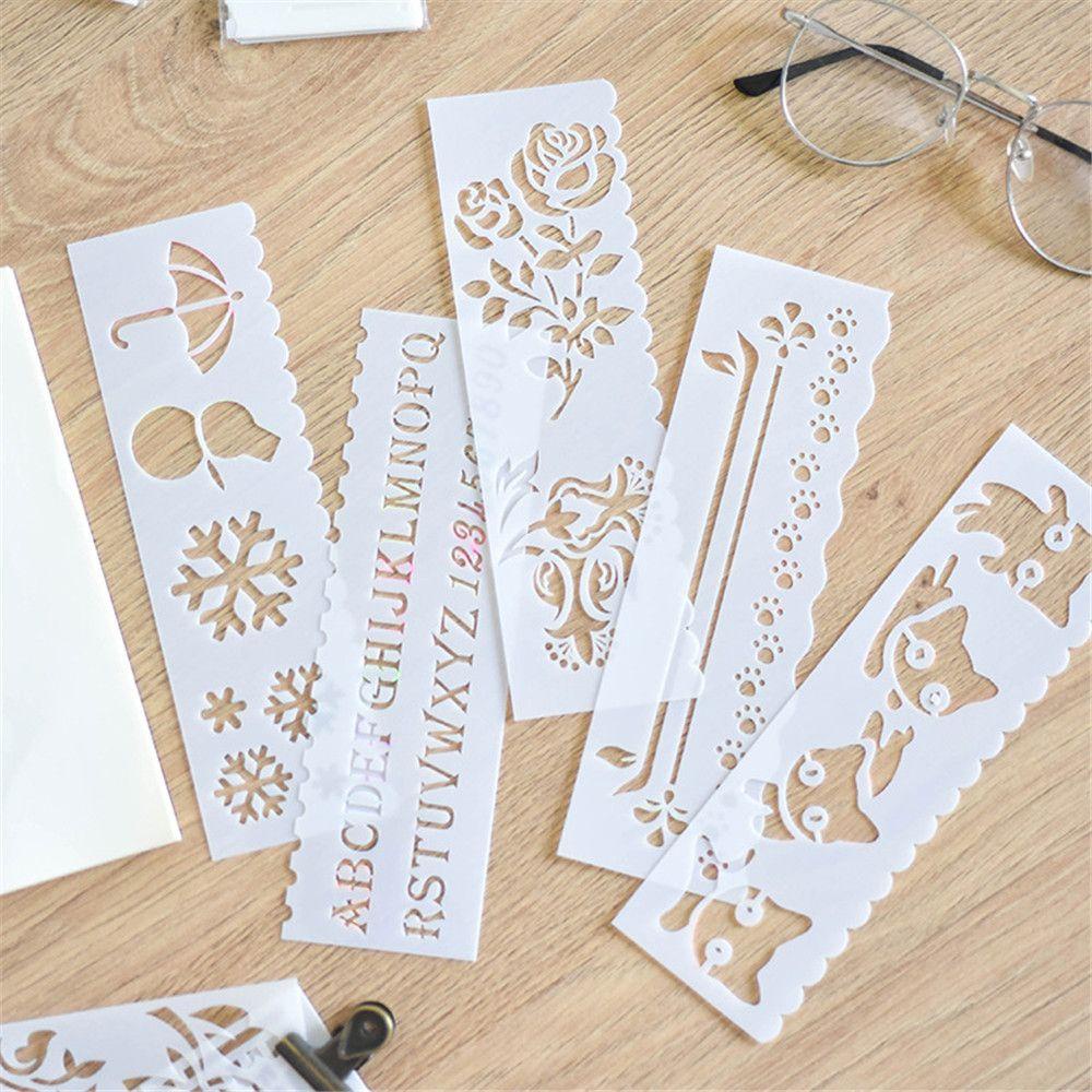 LET Set 8 Tấm Thẻ Giấy Dập Nổi Họa Tiết Trang Trí Album Thủ Công DIY
