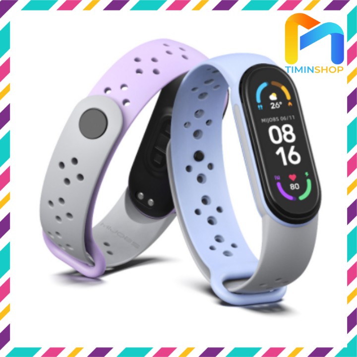 Dây Miband 6/ Mi band 5 phối 2 màu - chính hãng Mijobs