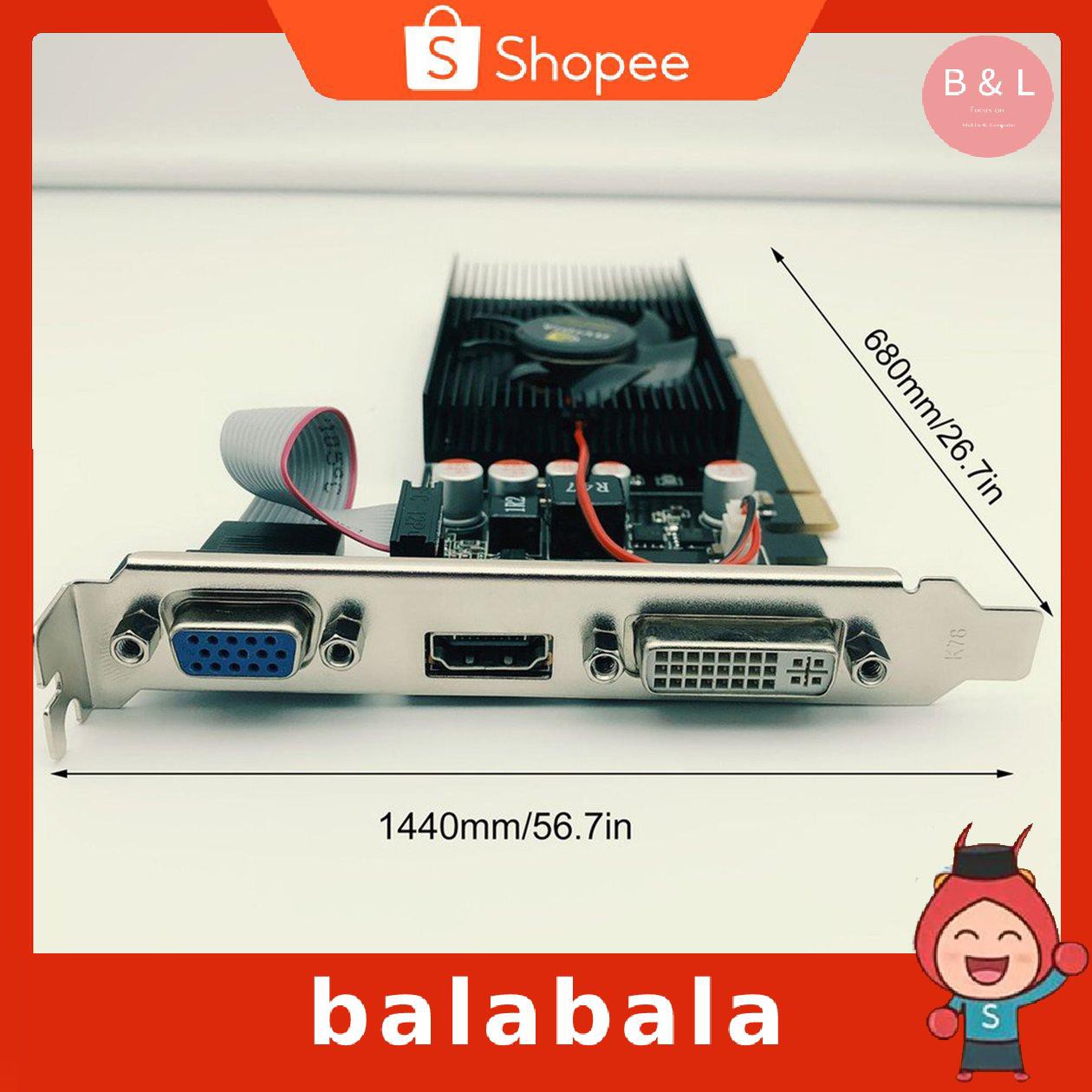 Thẻ Đồ Họa Nvidia Geforce Gt210 1gb 64bit Vga / Dvi Cho Máy Tính