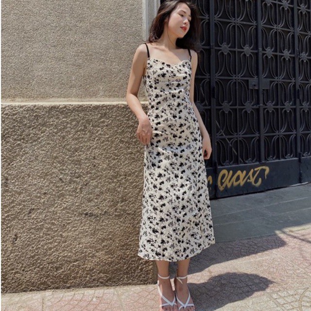 [Mã SKAMA06 giảm 8% tối đa 50K đơn 250K] Floral Sling Dress (Đầm dây hoa) | BigBuy360 - bigbuy360.vn