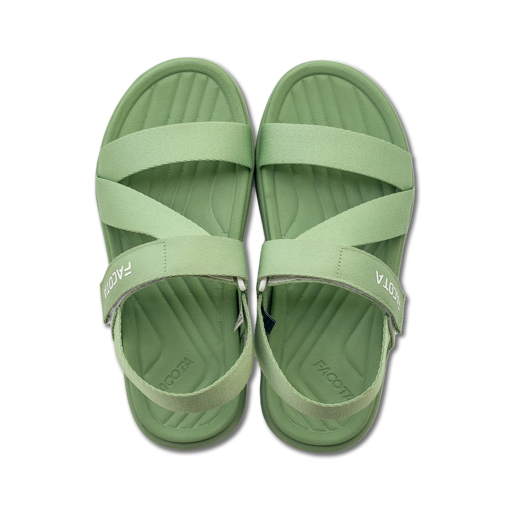 Giày sandal nữ quai dù V6 cao cấp đi học chính hãng R07 màu bơ