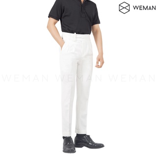 Quần tây trắng nam WEMAN, Chất liệu dày dặn cao cấp, Quần tây nam cạp cao WMQ2102