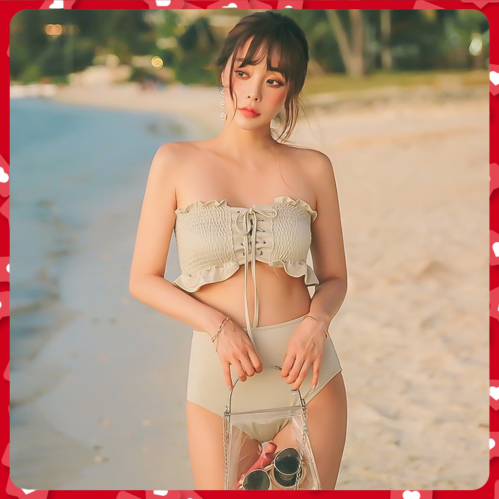 Đồ Bơi Bikini Hai Mảnh Phối Dây Đan Quây Ngực Hàn Quốc Cao Cấp | BigBuy360 - bigbuy360.vn