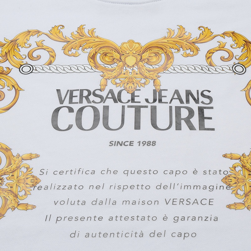 Áo Sweater Cotton Tay Dài In Logo Versace Trẻ Trung Cho Nam