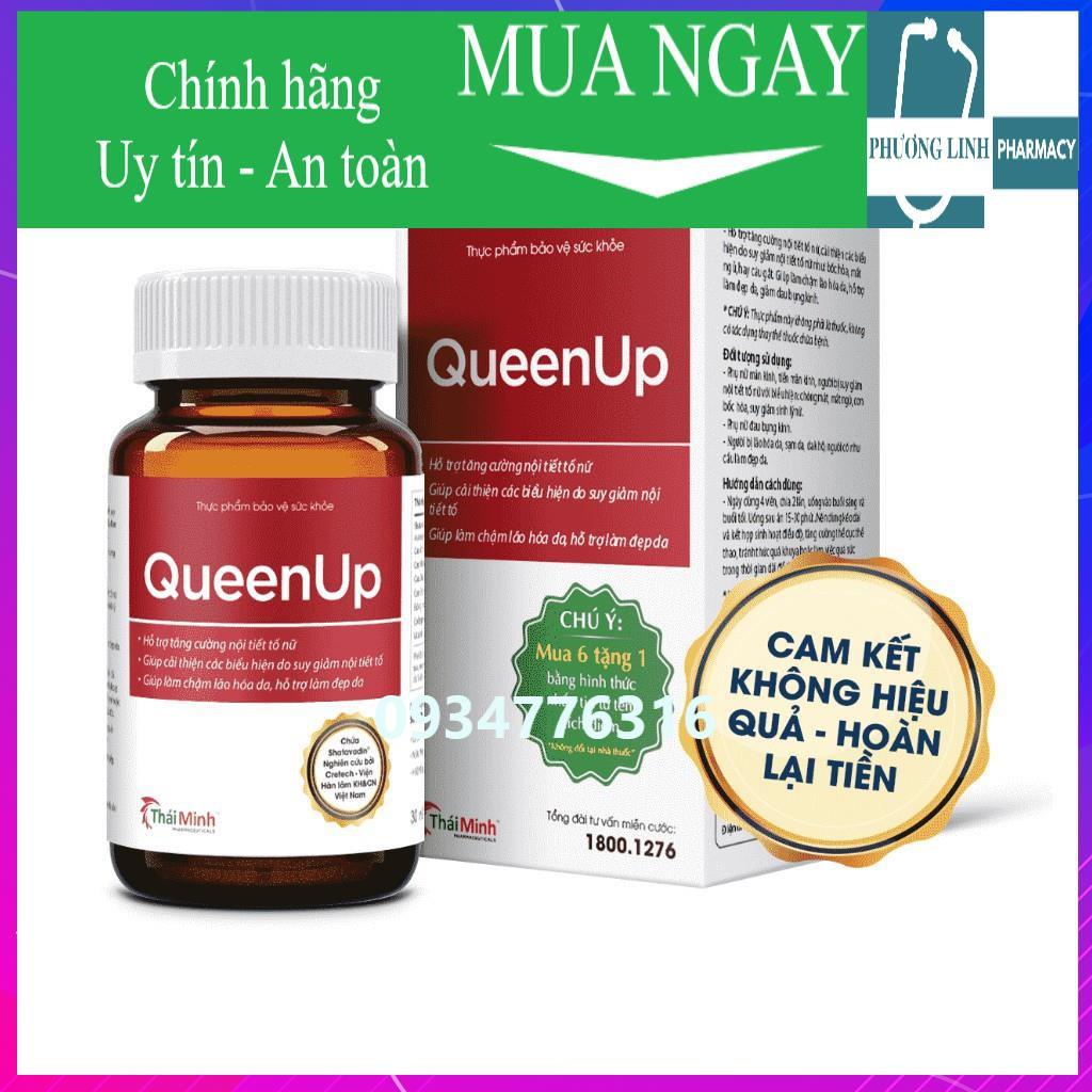 ✅ QueenUp- Hỗ Trợ Tăng Cường Nội Tiết Tố Nữ, Chống Lão Hóa Hộp 30 Viên