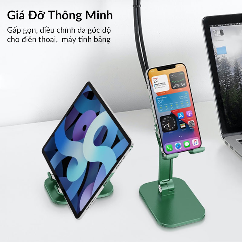 Giá Đỡ Điện Thoại CLOVERB Stand Điều Chỉnh Đa Gốc Độ, Có Thể Gấp Gọn Dùng Để Học Online Xem Phim, Facetime, Tiktok, Live