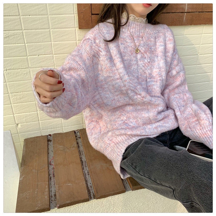 Áo sweater Dệt Kim Dáng Rộng Phong Cách Mùa Thu Mới