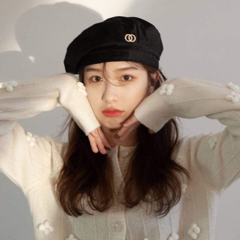 Mũ beret mỏng độc đáo phong cách Hàn Quốc thời trang mùa thu cho nữ 2021