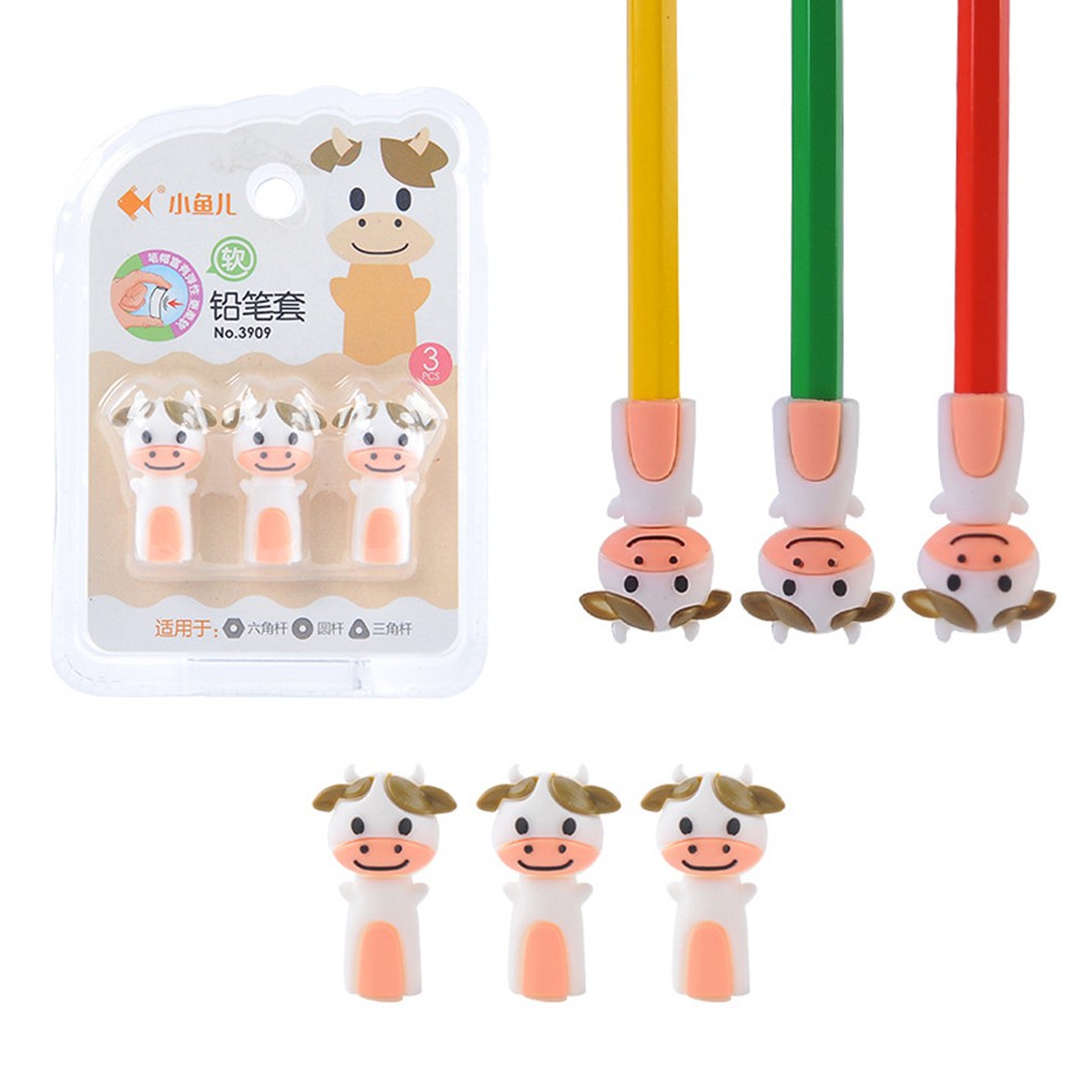 Set 3 nắp đậy bút kiểu hoạt họa dễ thương