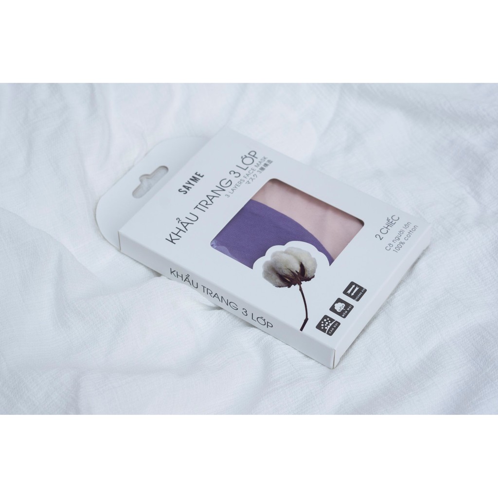 KHẨU TRANG VẢI 100% COTTON 3 LỚP | BigBuy360 - bigbuy360.vn