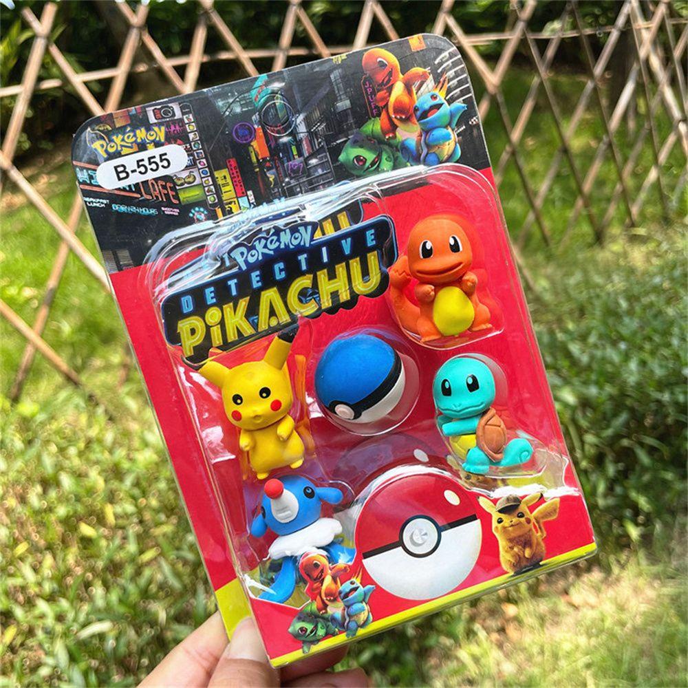 Hộp 5 Gôm Tẩy Tạo Hình Nhân Vật Hoạt Hình Pokemon