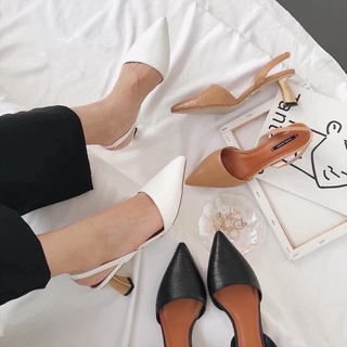 GIÀY SANDAL SLINGBACK VIMILY DA VÂN GÓT SƠN 7 CM HÀNG VNXK