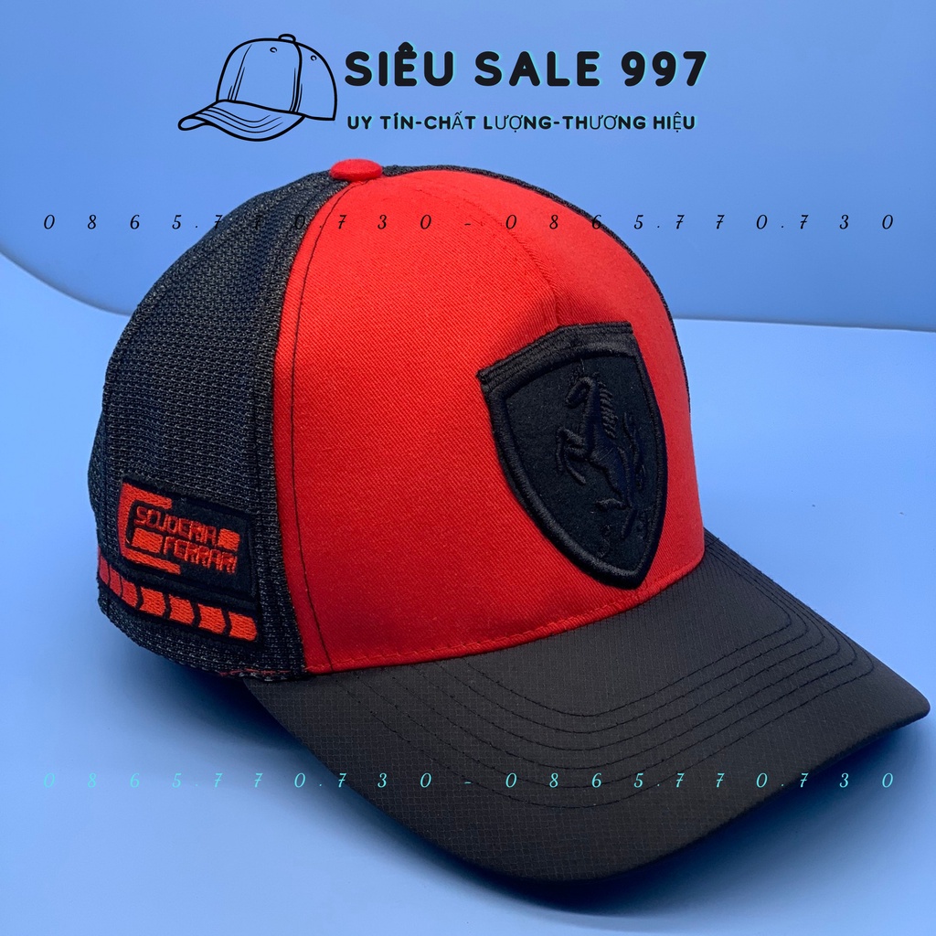 NÓN KẾT CON NGỰA LOGO FE-RA-RII, MŨ LƯỠI TRAI NAM NỮ THỜI TRANG
