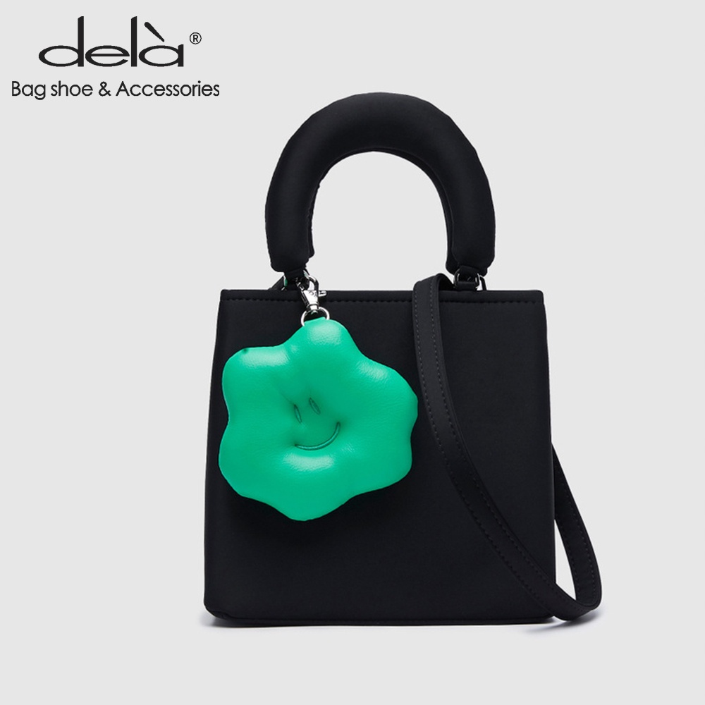 Dela Túi Xách Đeo Vai Hình Vuông Nhỏ Mặt Cười Thời Trang Mùa Xuân 2022 Cho Nữ