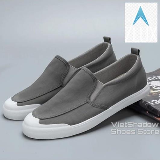 🚴🏇 Slip on nam LEYO - Giày lười vải nam - Vải polyester 3 màu đen full, đen đế trắng và xám - Mã SP A1109 🚴🏇