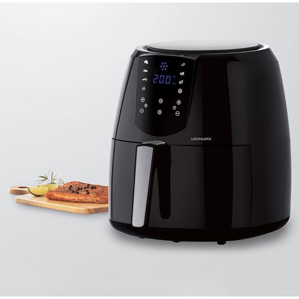 Nồi Chiên Không Dầu Lock&amp;Lock Jumbo Plus Air Fryer EJF357BLK/ EJF296BLK - Hàng chính hãng