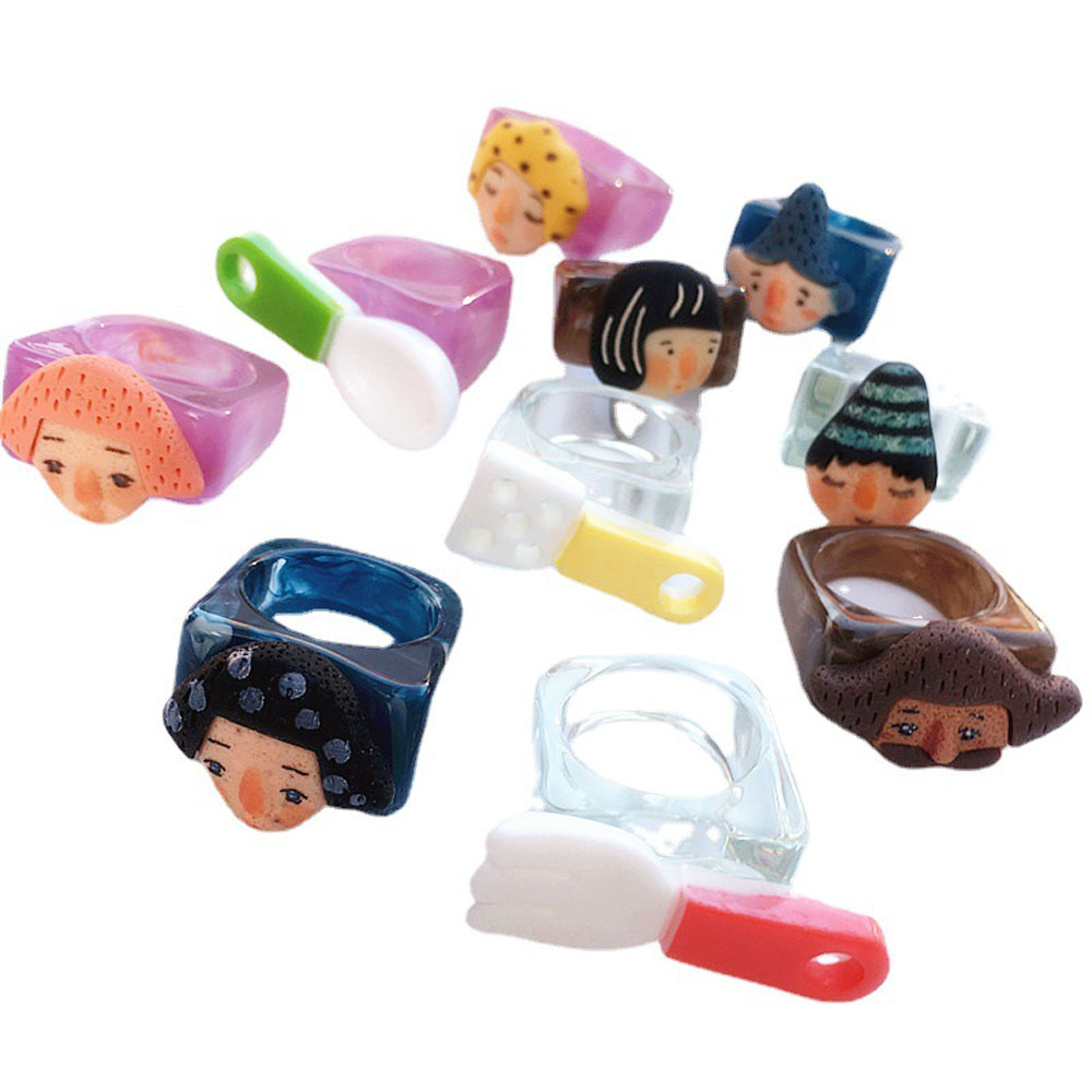 Nhẫn Đeo Tay Họa Tiết Hoạt Hình Thời Trang Hàn Quốc 2021