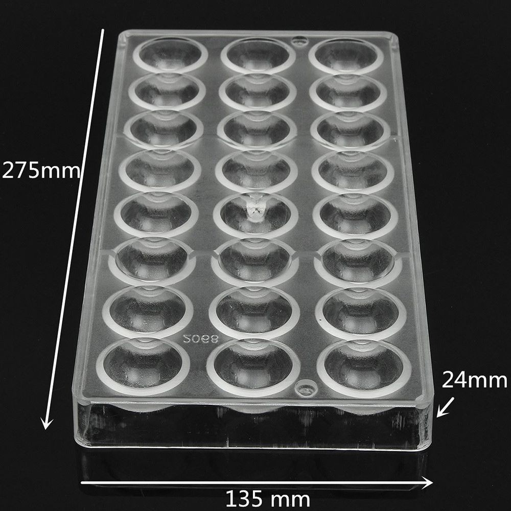 Khuôn nhựa trong suốt làm chocolate hình tròn