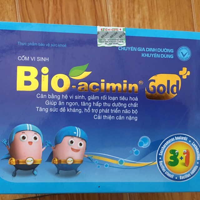 Cốm vi sinh Bio-acimin Gold tiêu hóa khỏe - trẻ ăn ngon, cải thiện biếng ăn suy dinh dưỡng - CN23