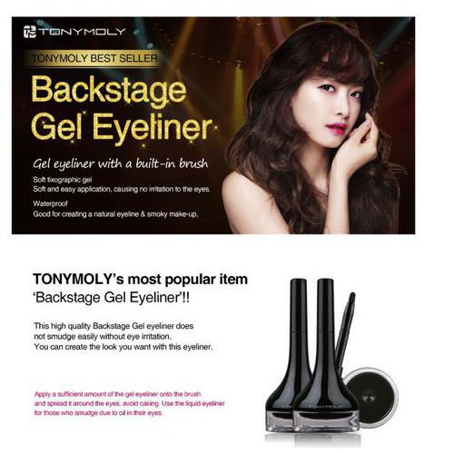 Gel Kẻ Mắt Tonymoly Backstage Gel Eyeliner Chính Hãng Cao Cấp