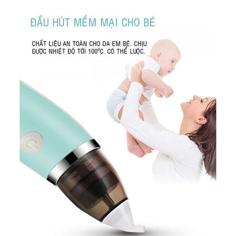Máy Hút Mũi Cho Bé Sơ Sinh Little Bee Cầm Tay 5 Cấp Độ Đa Năng Dụng Cụ Hút Mũi Cho Bé Đầu Hút Silicon Mềm Mại