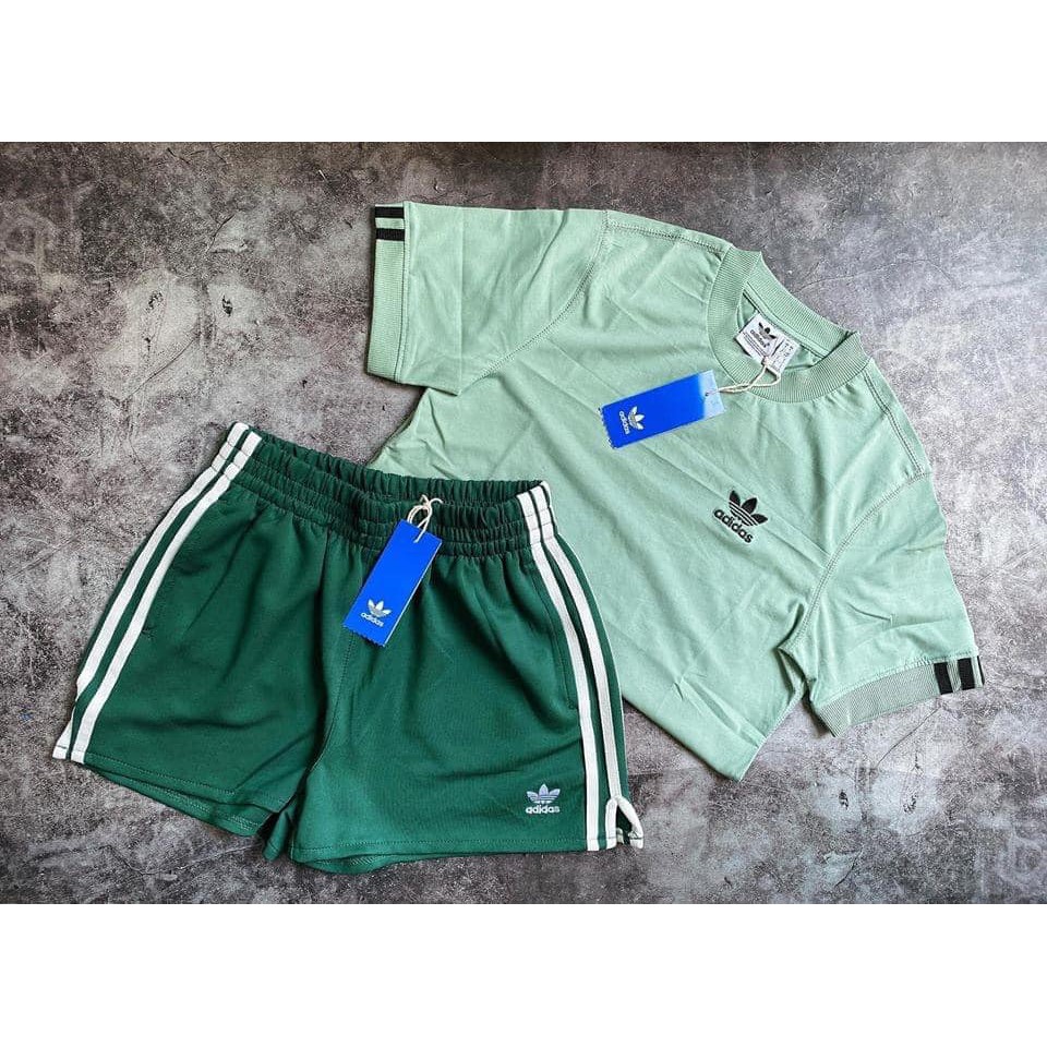 Đồ bộ Adidas nữ | Xanh Lá Ngắn - ĐỦ SIZE |