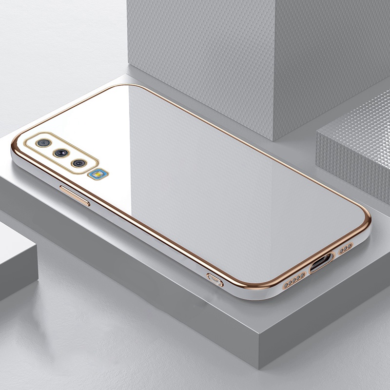 Ốp Điện Thoại Silicon Mềm Mạ Viền Nhiều Màu Cho Samsung Galaxy A7 2018 A750 A750F A750G SM-A750FN