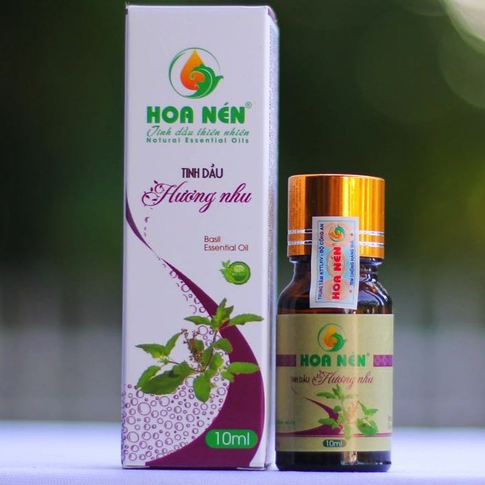 Tinh Dầu Hương Nhu Hoa Nén Chữa Cảm Nắng,Mọc Tóc,Sát Khuẩn& Tăng Sức Đề Kháng(Basil  Essential Oil) 10ML 2201652