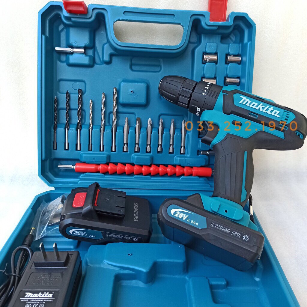 Khoan pin Makita 26v-máy khoan pin Makita 3 chức năng