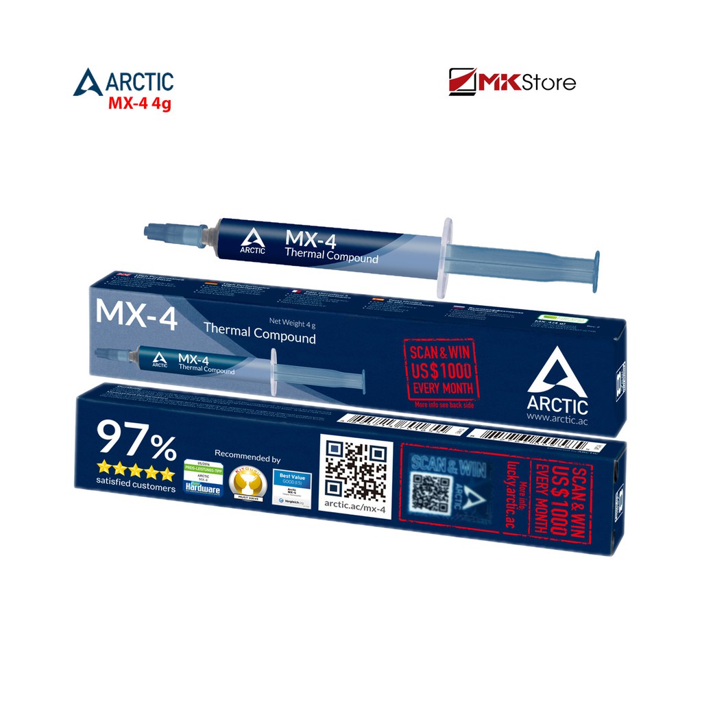 Keo tản nhiệt PC Arctic MX-4 4g Thermal Compound 2020 v2