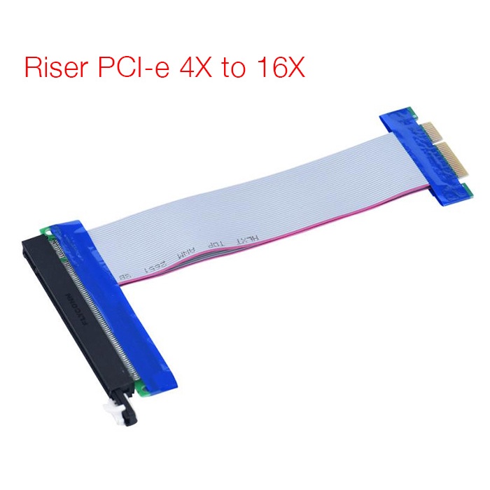 Dây riser PCI-E chuyển đổi 4X sang 16X cho Server Máy chủ, Workstation, PC, máy tính đồng bộ Card VGA, LAN, RAID