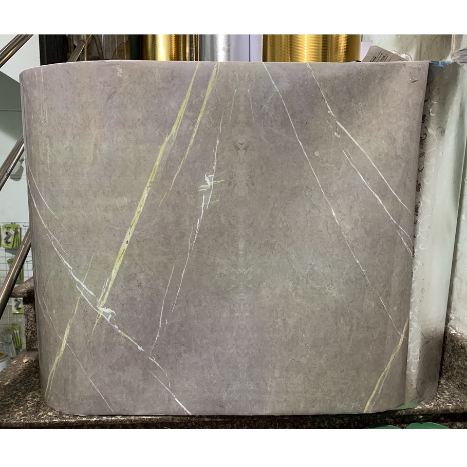 1 mét decal dán bếp tráng nhôm đá xám sợi xước khổ 60cm keo sẵn