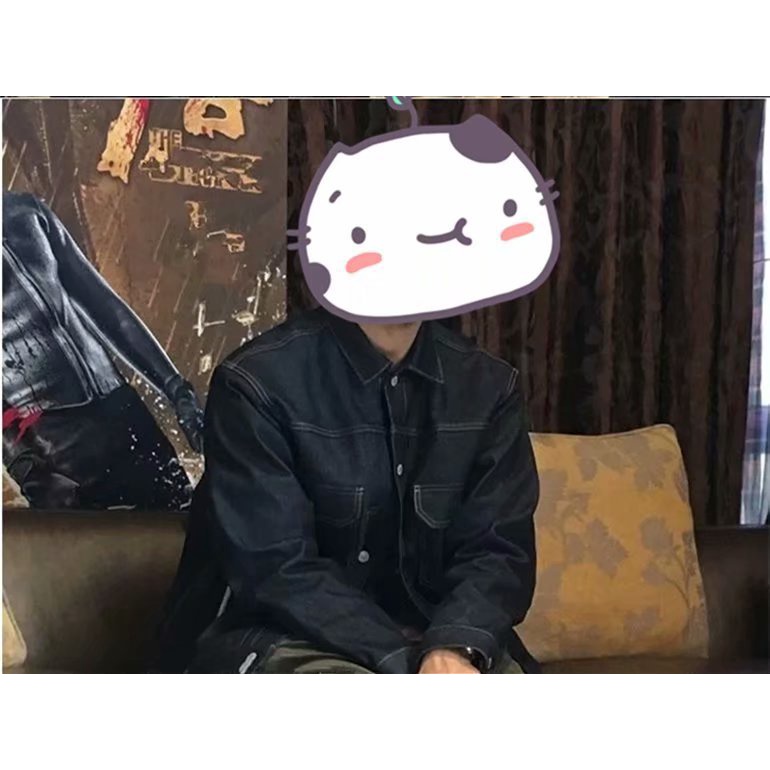 Áo Khoác Denim Màu Xanh Dương Đậm Phong Cách Retro Đường Phố Thời Trang Xuân Thu Cho Nam