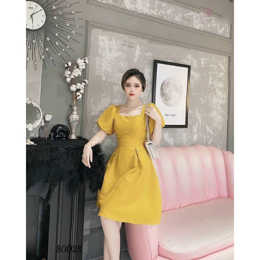 Đầm xòe dự tiệc tay phồng xinh đẹp