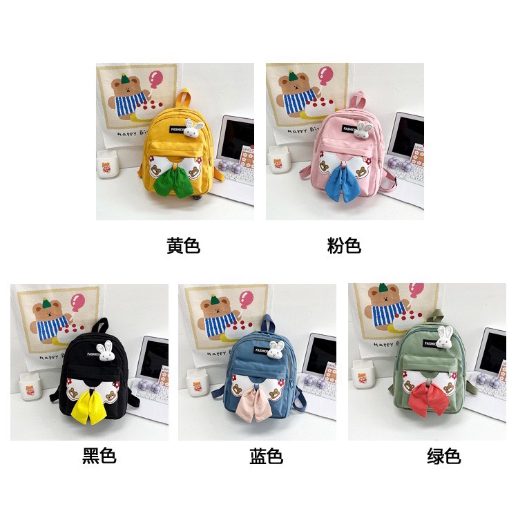 Balo đi học,túi du lịch mẫu mới cho bé họa tiết đính nơ trên cặp siêu cute, Hàng Quảng Châu Cao Cấp (BL4)