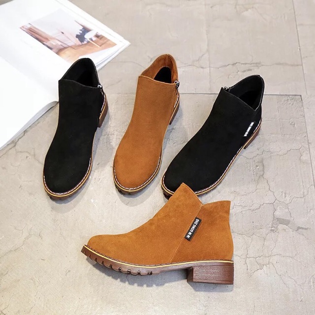 Bốt cổ thấp da lộn ( hàng đẹp) | BigBuy360 - bigbuy360.vn