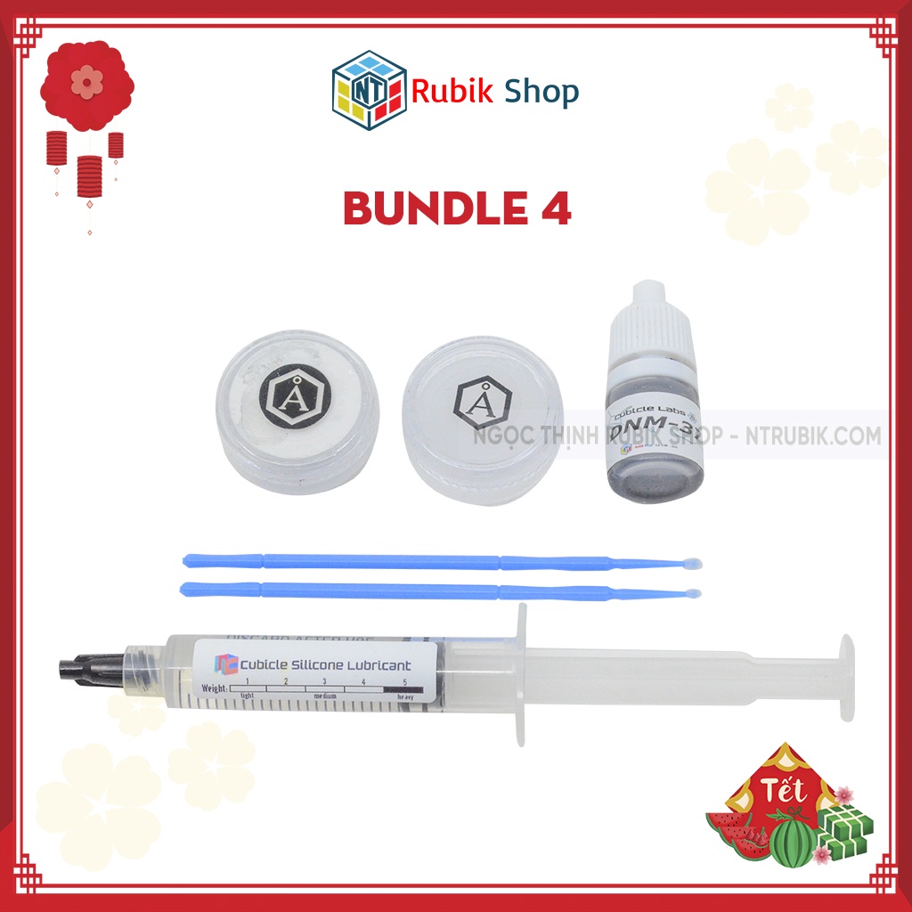 [Cubicle-bundle 4] Combo Angstrom Gravitas &amp; Angstrom Dignitas &amp; DNM 37 3cc &amp; Weight 5 dầu bôi trơn rubik