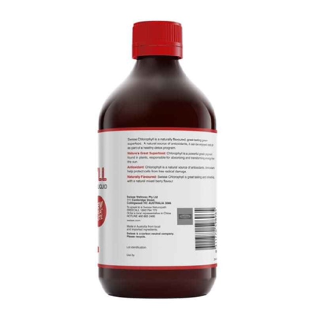 Nước diệp lục vị dâu tây Swisse Chlorophyll Mixed Berry 500ml của Úc