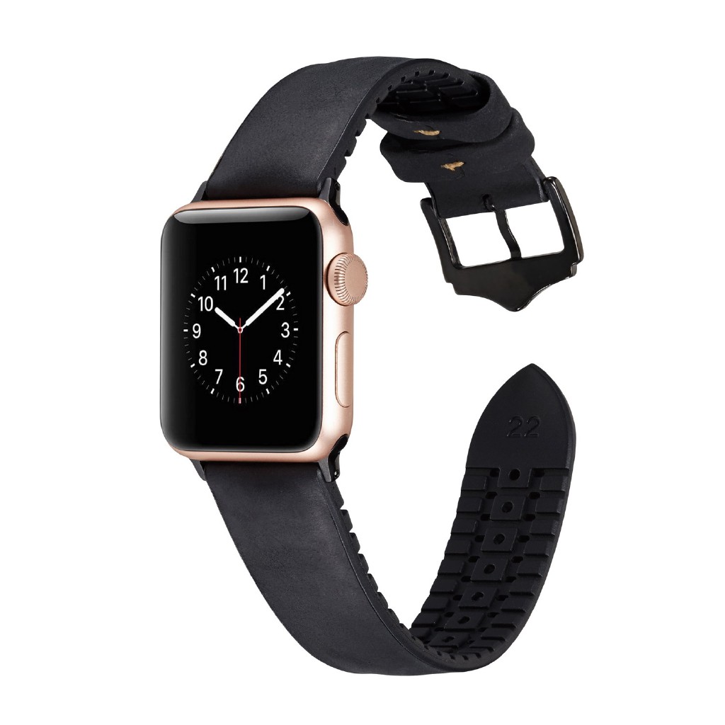 Dây đeo bằng da cho đồng hồ thông minh Apple Watch 38mm 40mm 42mm 44mm