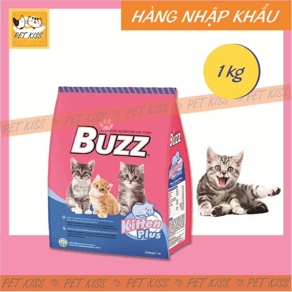 [Hà Nội] THỨC ĂN CHO MÈO CON BUZZ KITTEN PLUS 1KG - Chính Hãng