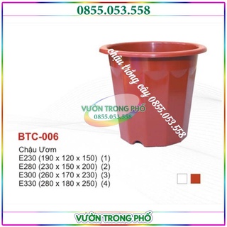 bộ 10 chậu nhựa trồng cây E300 kt 23x20cm