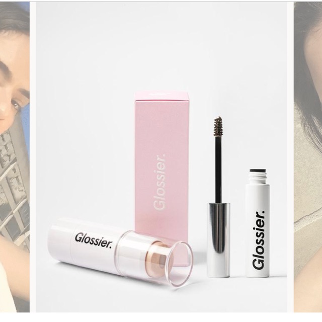 Gom order bộ trang điểm Glossier boy brow + haloscope