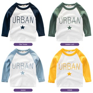 Áo thun bé trai dài tay EROKIDS áo thun dài tay cho bé in hình URBAN chất cotton hàng xuất Âu Mỹ