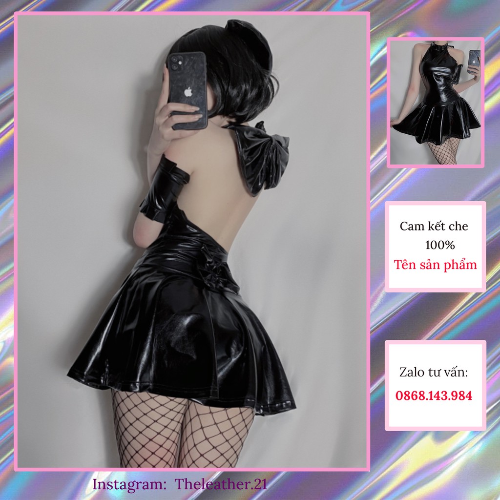 Váy da dáng xòe sexy cosplay gợi cảm kèm phụ kiện | WebRaoVat - webraovat.net.vn