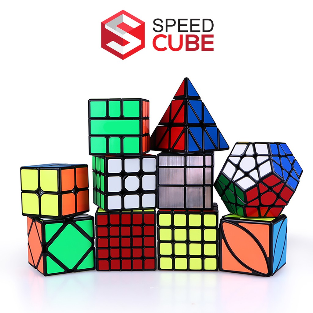Rubik 2x2 3x3 4x4 5x5 Qiyi , Khối lập phương Rubic Màu đen Hình lá phong SPEED CUBE