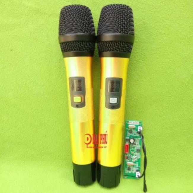 Micro không dây đôi UHF CHỐNG HÚ cao cấp loa kéo - SET được tần số cho loa kéo (5 bộ)