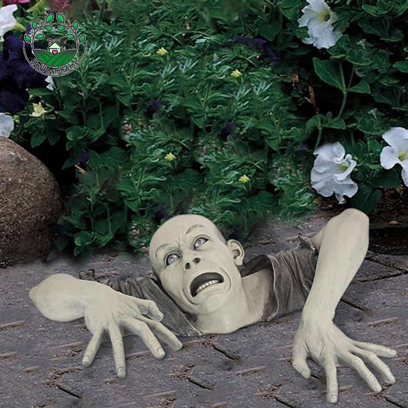 [whcart]The Zombie of Montclaire Moors Statue Garden Resin Sculpture Outdoor Decoration, Garden Lawn Backyard Statue