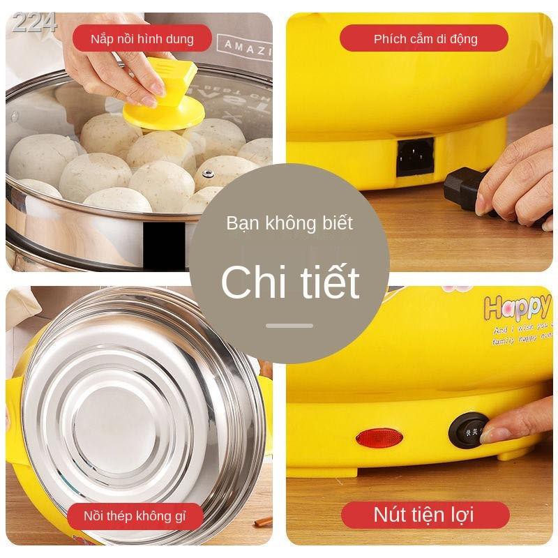 【HOT】Nồi hấp điện đa chức năng gia dụng tự động ngắt lẩu công suất lớn cơm inox