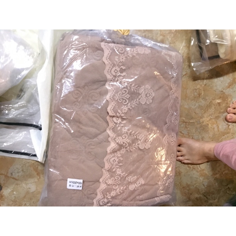 GA GỐI NỈ NHUNG TRẦN PHỦ BÈO REN CAO CẤP ĐỦ SIZE