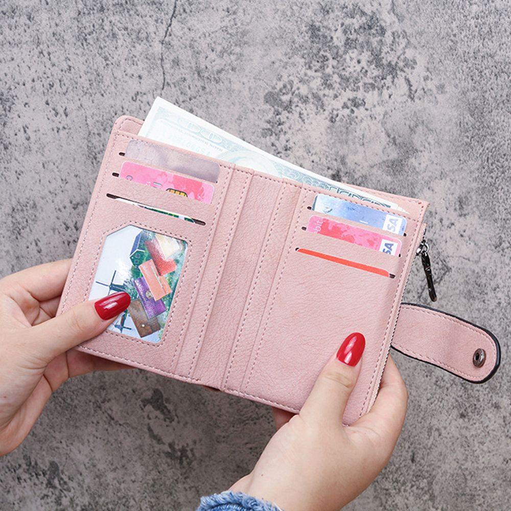 WONDER Ví Da PU Dáng Ngắn Thiết Kế Đơn Giản Thời Trang Cho Nữ